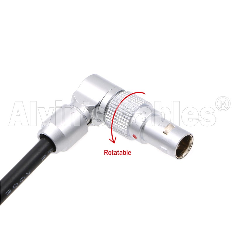 Alvin's Cables Z CAM E2 Flagship Rotatable Right Angle 2 Pin to Straight Lock DC Power Cable for Atomos Ninja V OSEE G7 Monitor Adjustable 90 Degrees 2 Pin Cord for Z CAM E2-S6 E2-F6 E2-F8 - Image 3